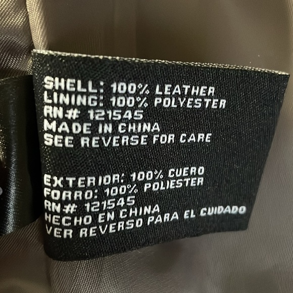 London Fog 100% LEATHER Shell. 100% Polyester Lining. - Picture 8 of 8